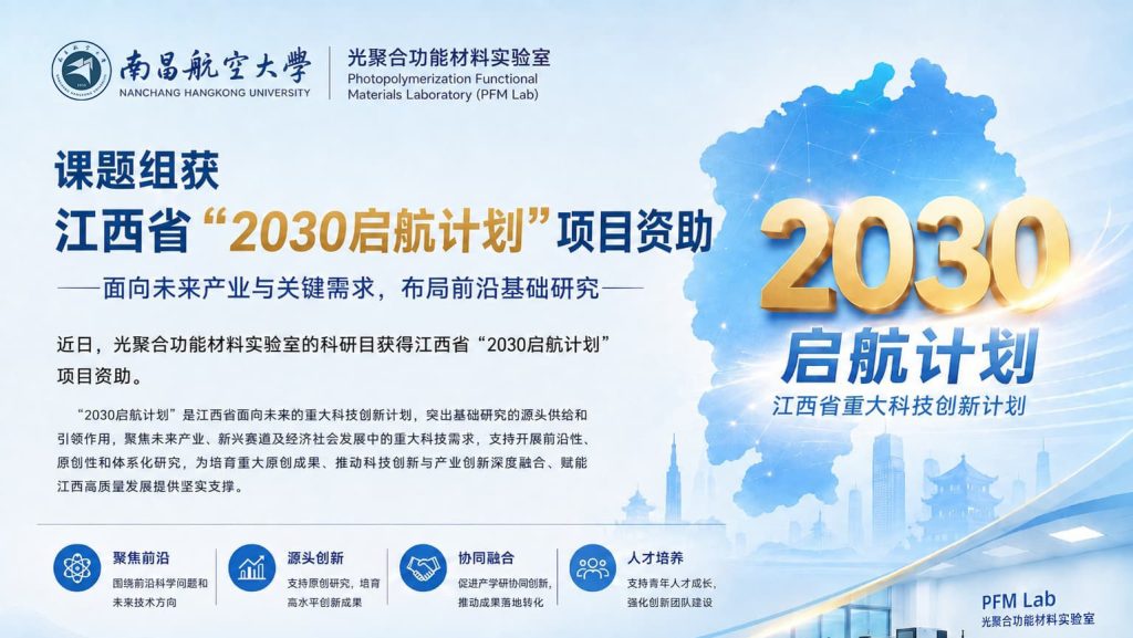 课题组获江西省“2030启航计划”项目资助